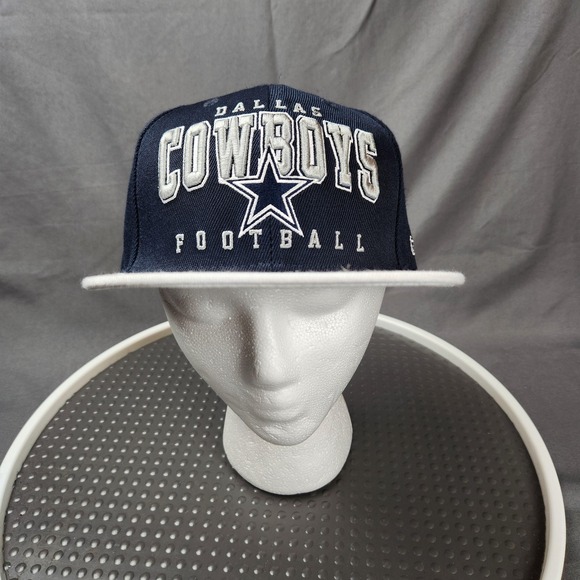 Dallas Cowboys Hat Cap Snap Back Mens One Size Blue White NFL Football Flat Brim - Picture 2 of 12